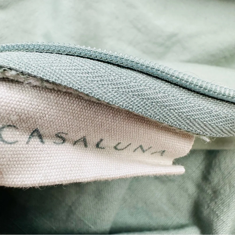 Casaluna Linen Blend Pillow Sham Standard Size Green